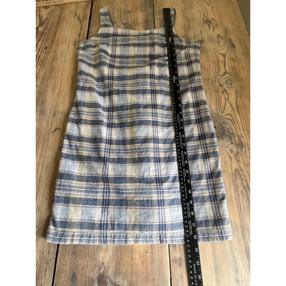 Arizona Jean Co. Sleeveless Pencil Dress Juniors 7 Blue Plaid 90s - Picture 10 of 10